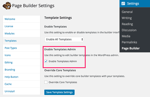How To Create Custom WordPress Layouts With Beaver Builder Show Template Admin