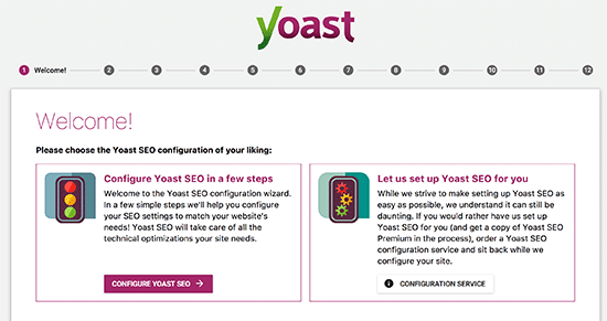 Yoast SEO’da onfiguration sihirbazı