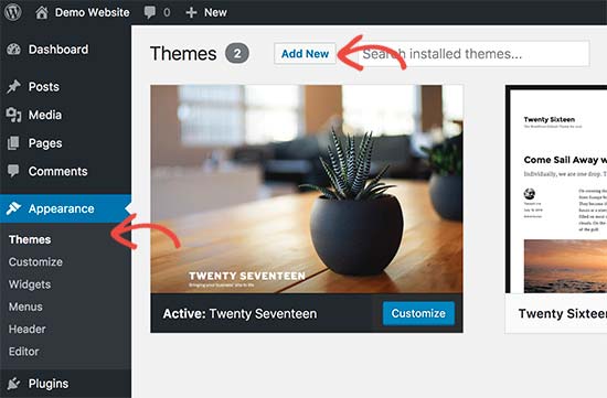 Change your WordPress theme