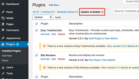 How do I update WordPress plugins manually?
