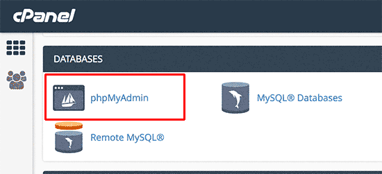 phpMyAdmin en cPanel