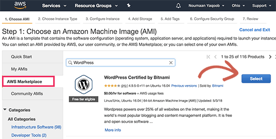 Install Amazon Machine Image