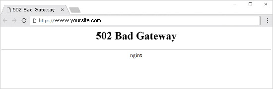 502 Errore gateway non valido