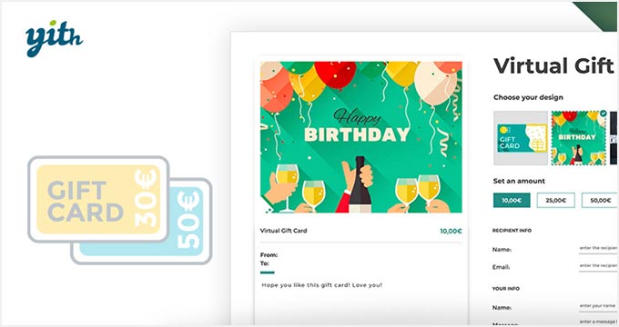 Yith WooCommerce Gifts Card