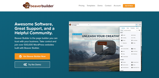 Beaver Builder en iyi WordPress sayfa oluşturucu eklentisi