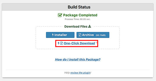 Download duplicator package