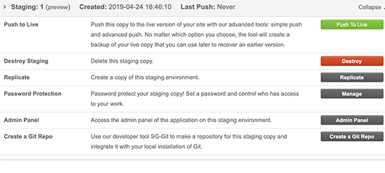 Deploy staging to live