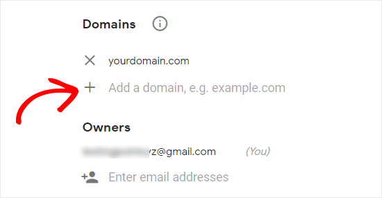 Добавить домен и адрес электронной почты на сайт reCAPTCHA
