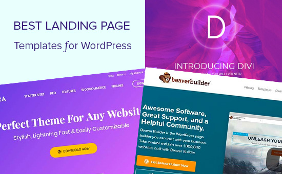 Best landng page templates for WordPress