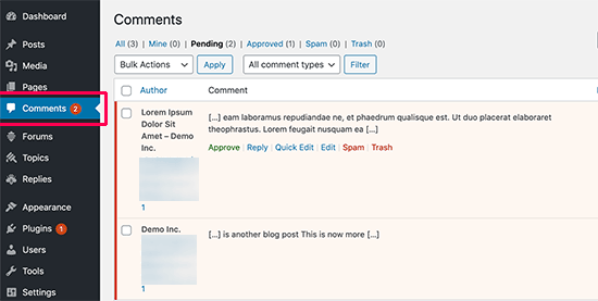 Pingback e trackback moderati