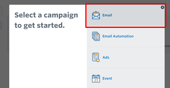 Select Email Campaign 