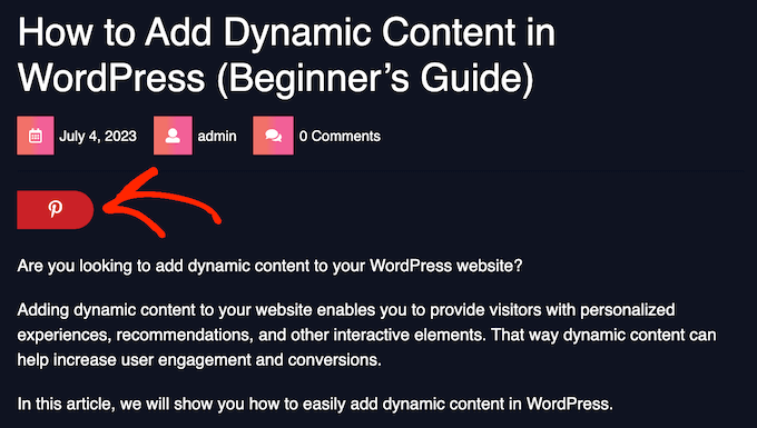 An example of a 'Pin It' Pinterest sharing button An example of a 'Pin It' Pinterest sharing button