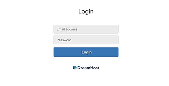 Login to DreamHost webmail