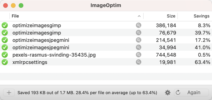 Optimizing Images Using ImageOptim