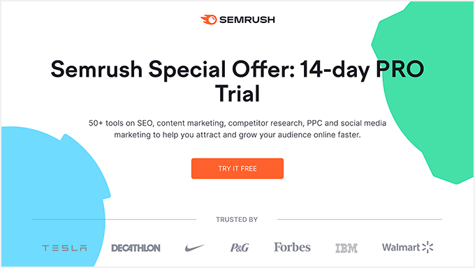 Semrush website