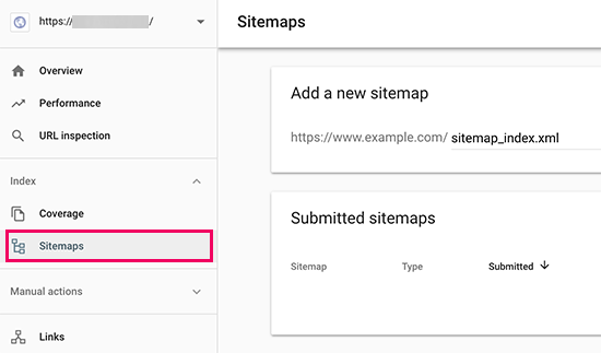 Adding Sitemap URL to Google Search Console