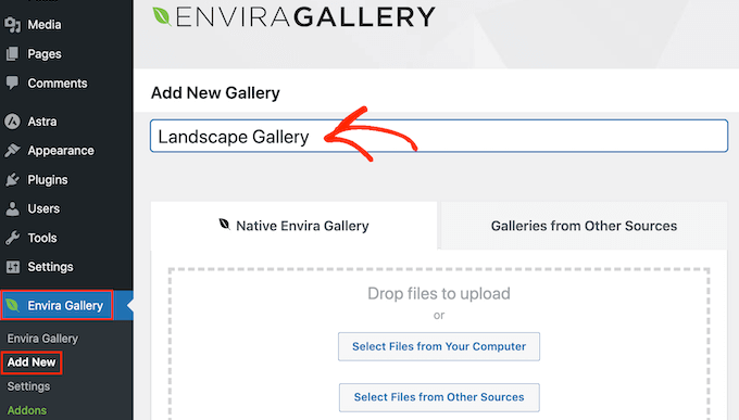 Developing a brand-new gallery utilizing a WordPress plugin