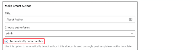 Enable automatic detection of author