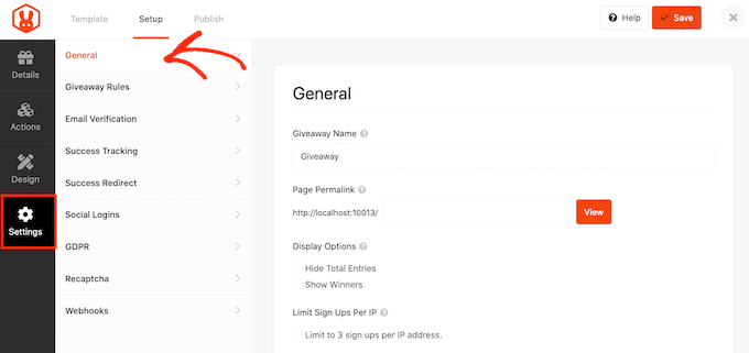 Changing the general settings for your WooCommerce contest