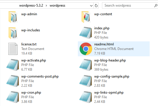 PHP files in WP