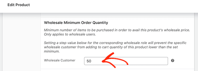 تعیین حداقل مقدار سفارش برای سفارشات عمده فروشی