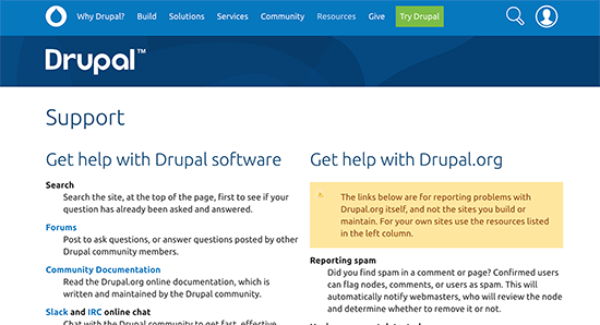 Поддержка сообщества Drupal