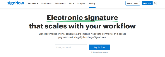 Visit signNow website