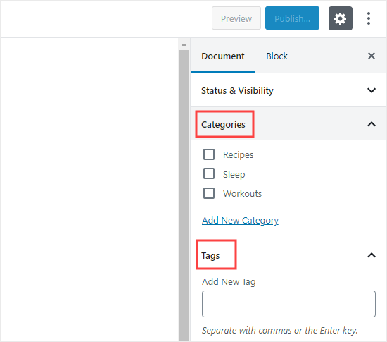 wordpress tags