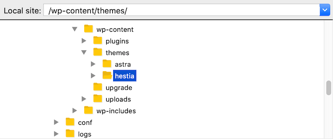 Uploading a theme using FTP
