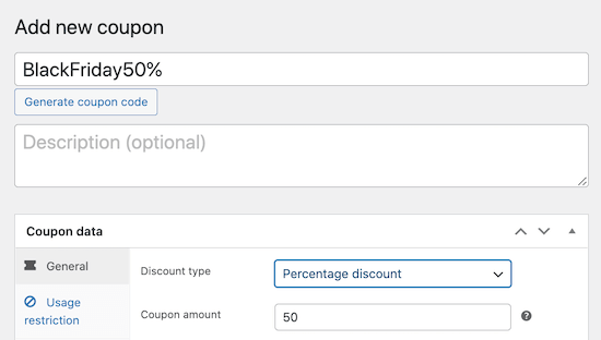 Setting a percentage discount in WooCommerce