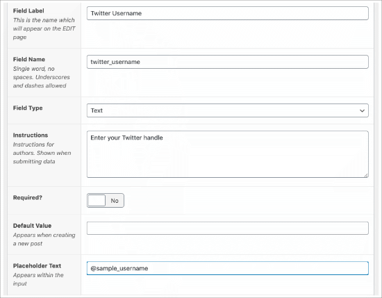 Fill out your fields