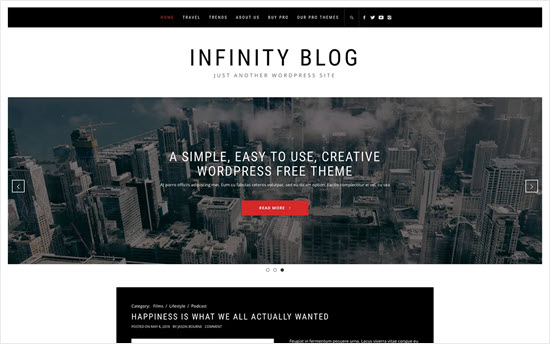 Infinity Blog Theme