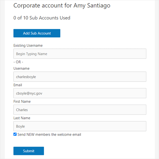 seamless corporate account