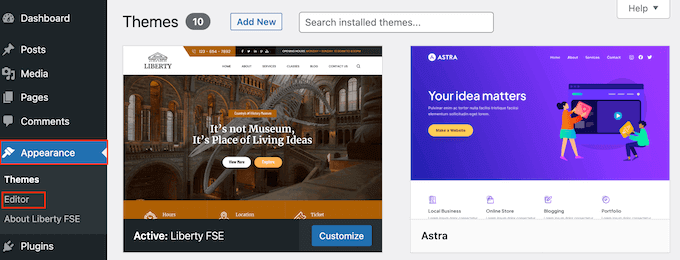 Hiding the widget title using the full-size editor (FSE) Using the full-size editor (FSE)