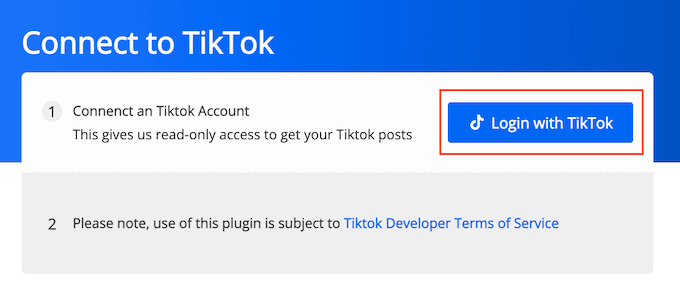 How to connect your TikTok social media account to WordPress