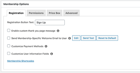 Membership Options