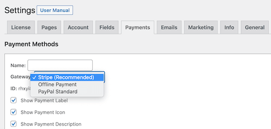 Adding a payment gateway to a MemberPress paywall