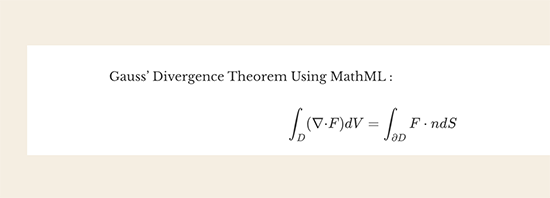 предварительный просмотр MathML