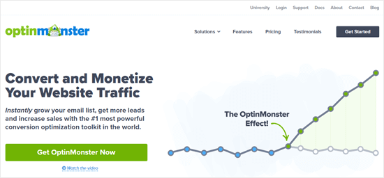 Il sito web OptinMonster