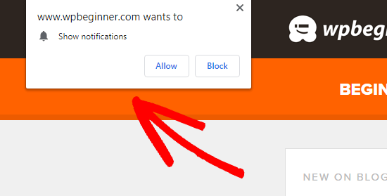 Wpbeginner Push Notification Example