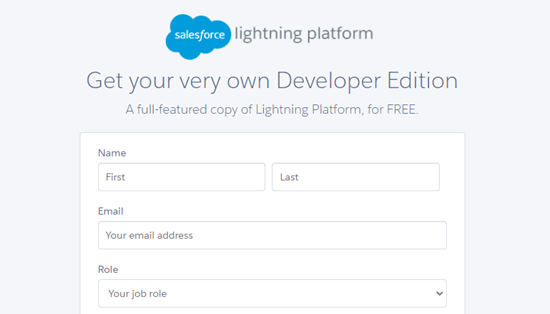 Sign up for a Salesforce account (Developer version)