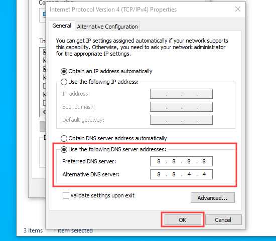 Using Google Dns Servers