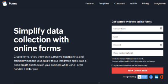 zoho forms