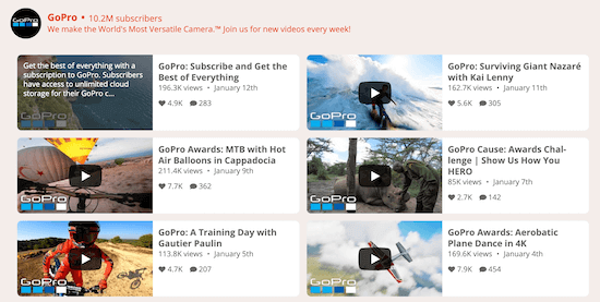 Пример плагина Smash balloon feeds для YouTube
