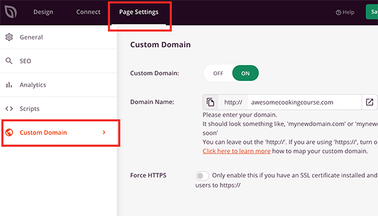 Setcustomdomain