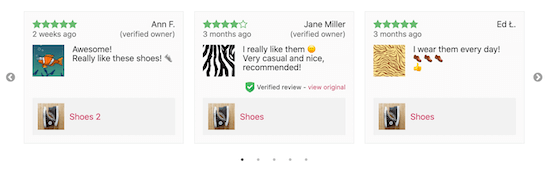 Customer reviews for WooCommerce reviews