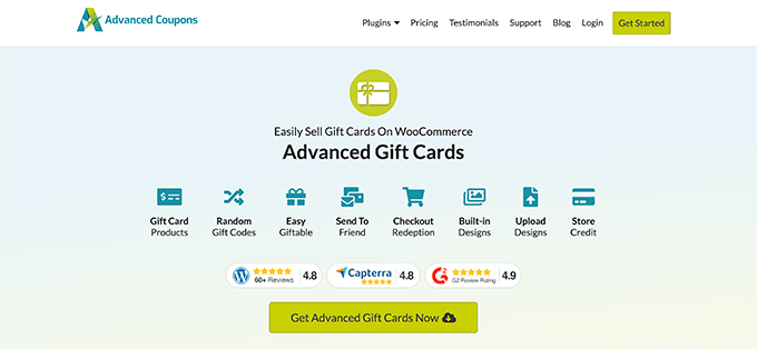 Gift Cards for WooCommerce by Advanced Coupons