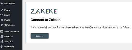 Connect Zakeke account
