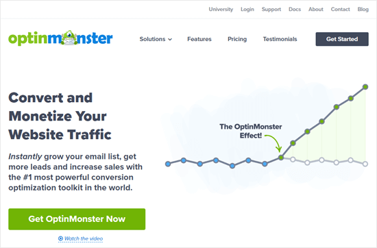 Optinmonster Homepage