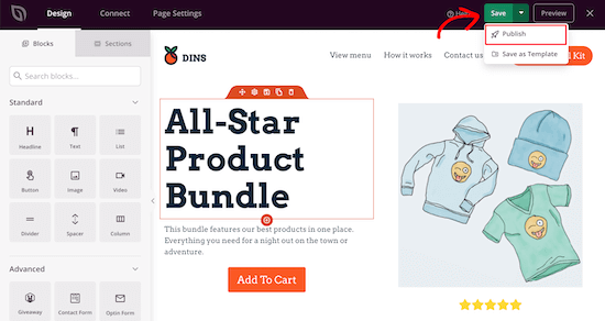 Publish WooCommerce product page live